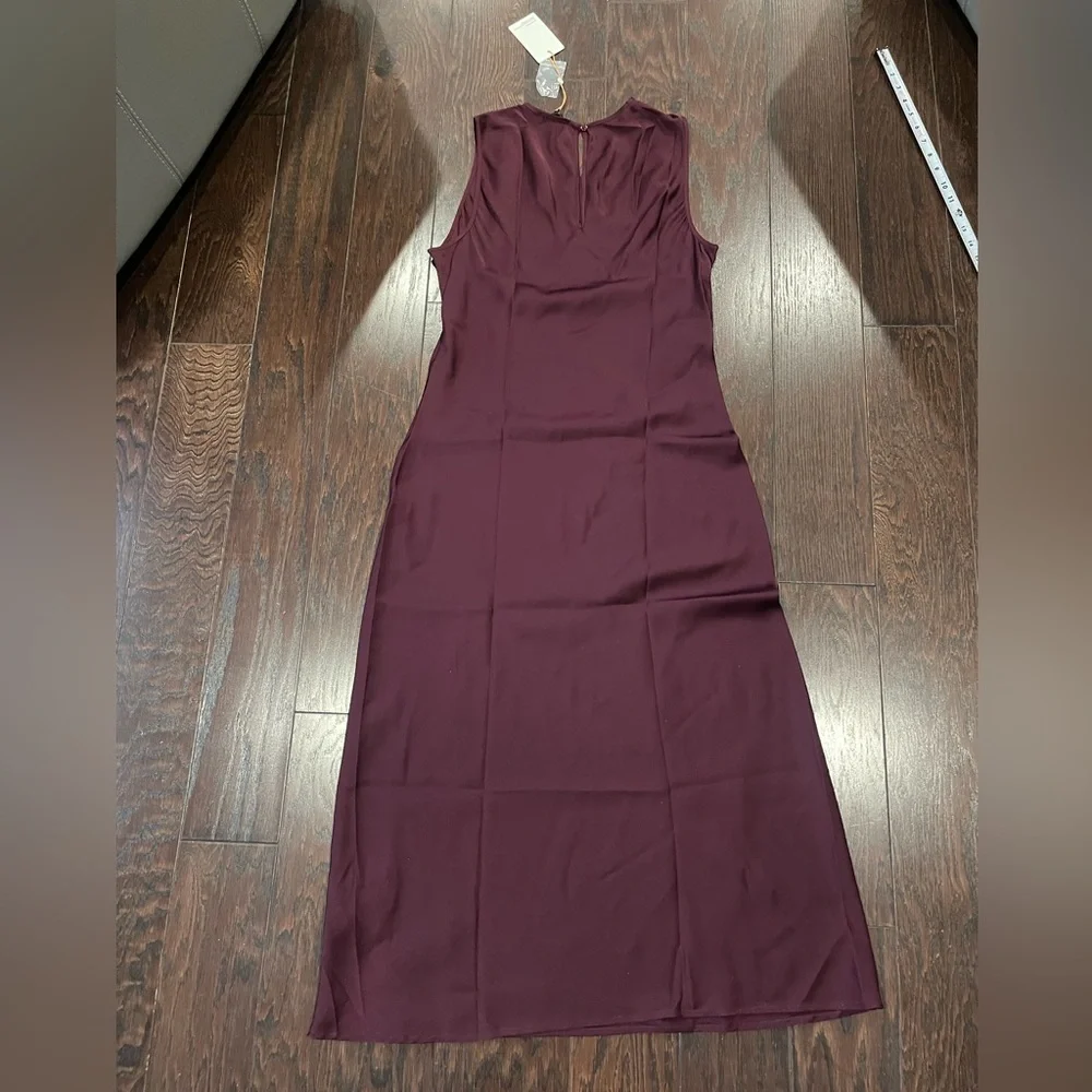 Quince Women Washable Stretch Silk Tank Midi Dress Wine Tasting Size Large NEW - Picture 7 of 10